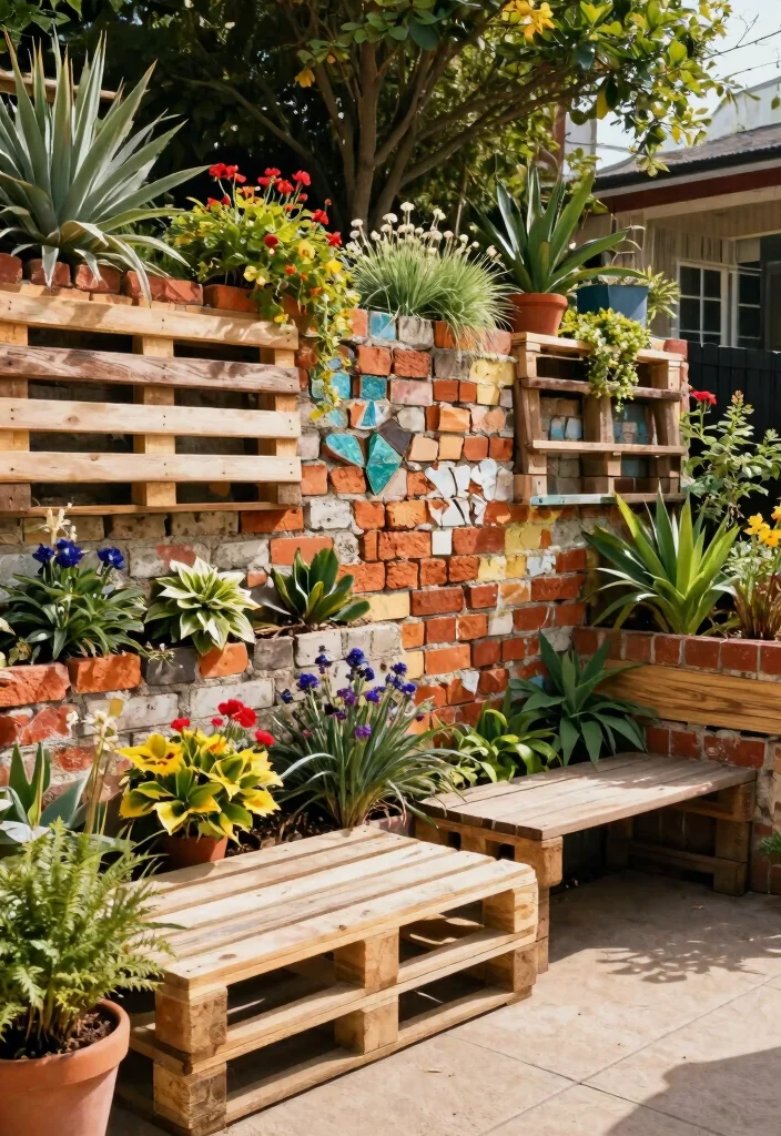 15 Backyard Retaining Wall Ideas That Add Structure and Style 15. Upcycled Material Walls 0
