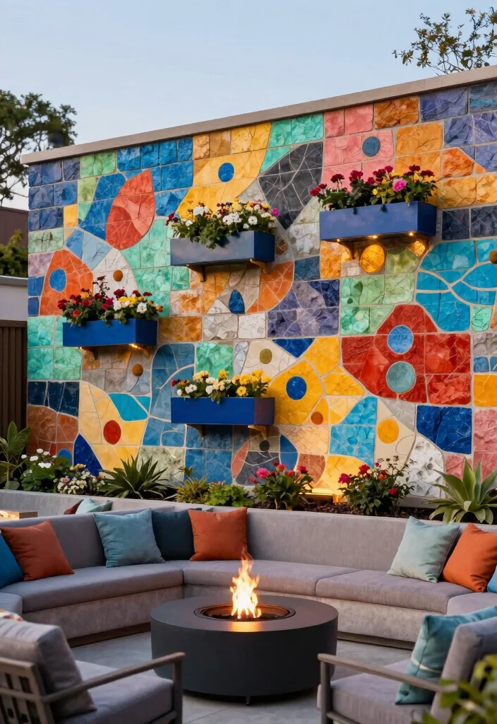 15 Backyard Retaining Wall Ideas That Add Structure and Style 3. Artistic Block Walls 0