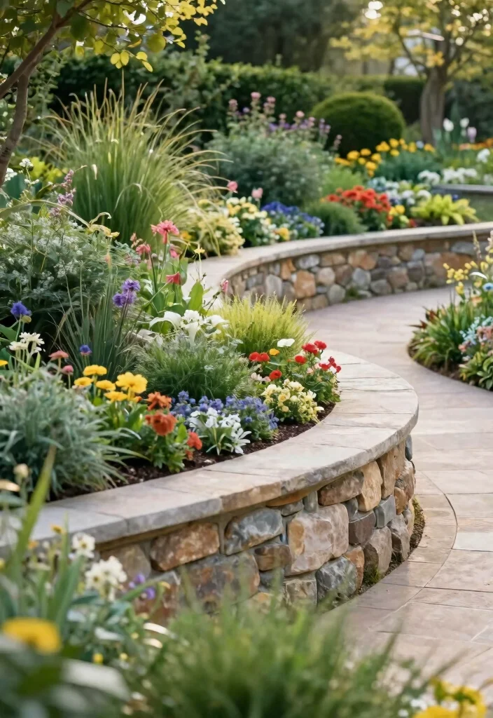 15 Backyard Retaining Wall Ideas That Add Structure and Style 4. Curved Retaining Walls 0