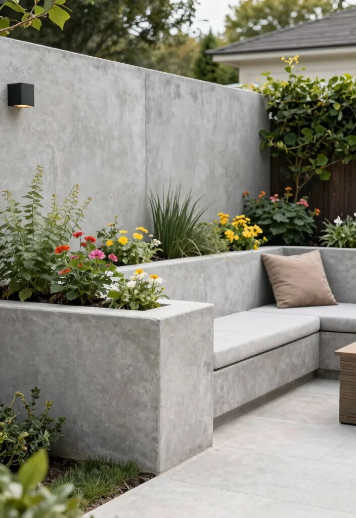 15 Backyard Retaining Wall Ideas That Add Structure and Style 8. Modular Concrete Retaining Walls 0
