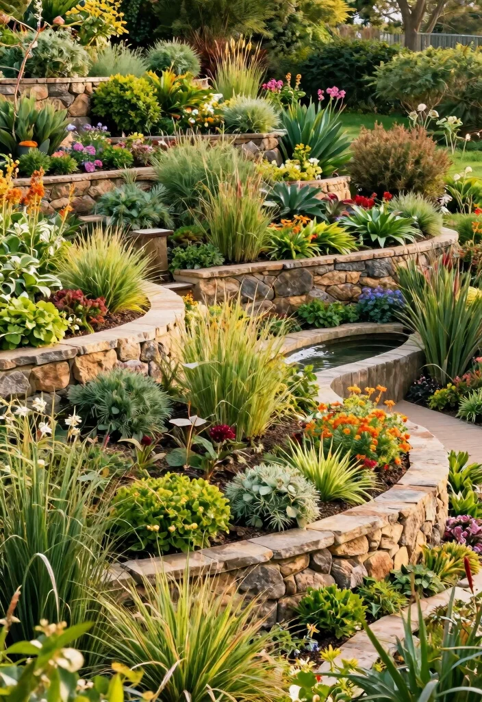 15 Backyard Retaining Wall Ideas That Add Structure and Style 9. Terraced Gardens 0