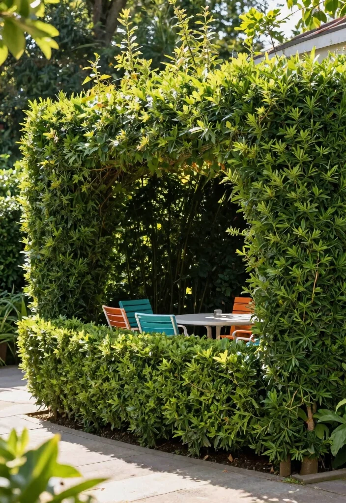 16 Backyard Privacy Ideas to Block Views and Feel Secluded 5. Planting Hedges 0