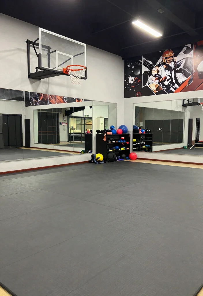 16 Basement Man Cave Ideas for Comfortable Personal Retreats 55 16 Basement Man Cave Ideas for Relaxed Personal Spaces 15. Indoor Sports Training Area 0