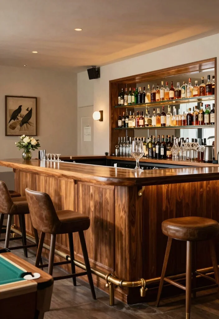 16 Basement Man Cave Ideas for Comfortable Personal Retreats 39 16 Basement Man Cave Ideas for Relaxed Personal Spaces 9. Stylish Bar Retreat 0