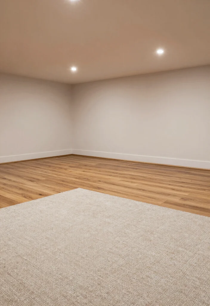 16 Low Ceiling Basement Renovation Ideas That Actually Work 14. Choose the Right Flooring 0