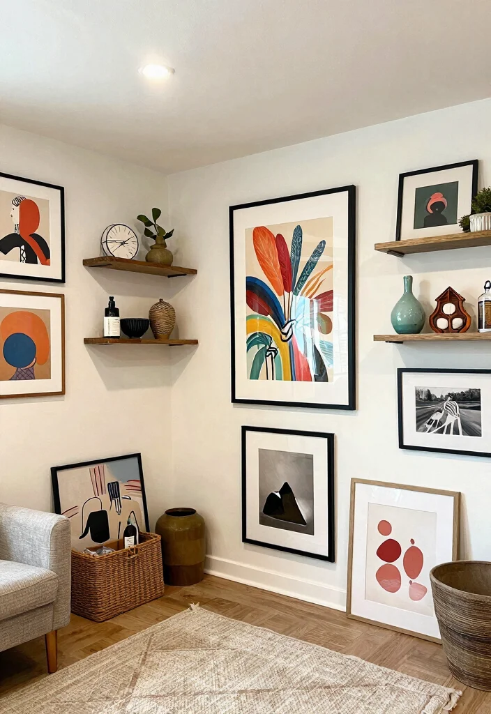 16 Low Ceiling Basement Renovation Ideas That Actually Work 15. Personalize with Art and Decor 0