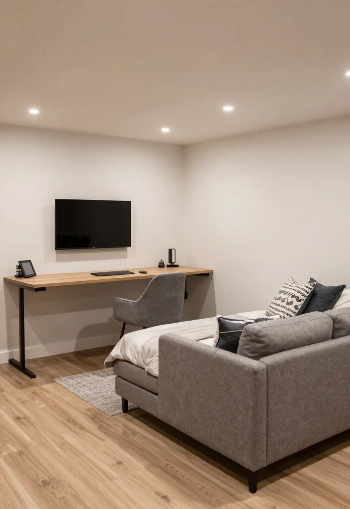 16 Low Ceiling Basement Renovation Ideas That Actually Work 16. Make it Multifunctional 0